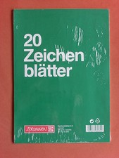 20 Zeichenblätter blanko
